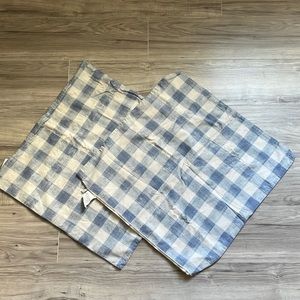 Set of 2- 24 x 24 in PB Pillow Cases, Light Blue Buffalo Check